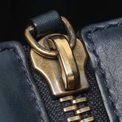 Pre Owned Celine Tri Color Leather and Suede Mini Luggage Tote