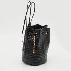 Pre Owned Celine Black Quilted Leather Small C Backpack