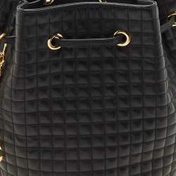 Pre Owned Celine Black Quilted Leather Small C Backpack