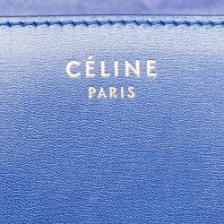 Pre Owned Celine Blue Leather Small Classic Box Flap Bag