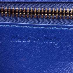 Pre Owned Celine Blue Leather Small Classic Box Flap Bag