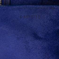 Pre Owned Celine Blue Mini Grained Calfskin Belt Bag