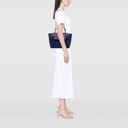 Pre Owned Celine Blue Mini Grained Calfskin Belt Bag