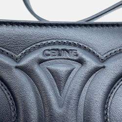 Pre Owned Celine Cuir Triomphe Black Leather Shoulder Bag