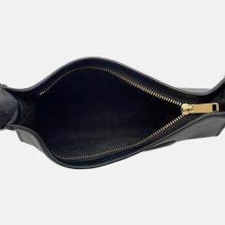 Pre Owned Celine Cuir Triomphe Black Leather Shoulder Bag