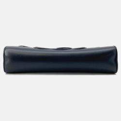 Pre Owned Celine Cuir Triomphe Black Leather Shoulder Bag