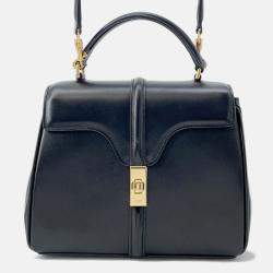 Pre Owned Celine 16 Mini Black Leather Handbag
