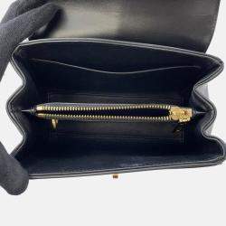 Pre Owned Celine 16 Mini Black Leather Handbag