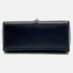 Pre Owned Celine 16 Mini Black Leather Handbag