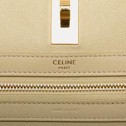 Pre Owned Celine White Smooth Calfskin Soft 16 Cabas