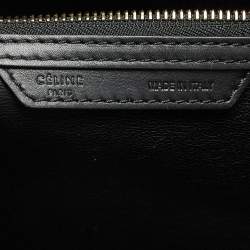 Pre Owned Celine Black Python Mini Luggage Tote