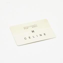 Pre Owned Celine Black/Burgundy Macadam Suede and Leather Zip Around Compact Wallet