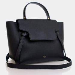 Pre Owned Celine Belt Micro Black Calfskin Handbag