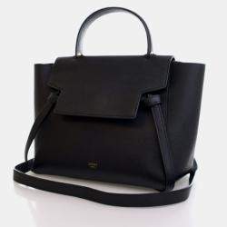 Pre Owned Celine Belt Micro Black Calfskin Handbag
