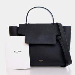 Pre Owned Celine Belt Micro Black Calfskin Handbag