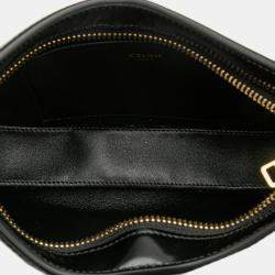 Pre Owned Celine Black Medium Shiny Calfskin Tilly Shoulder Bag