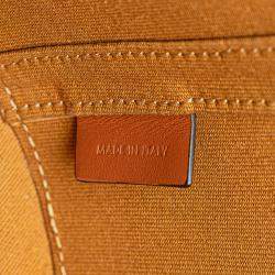 Pre Owned Celine Brown Medium Triomphe Coated Canvas Tambour Crossbody