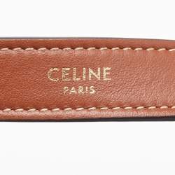 Pre Owned Celine Brown Leather Medium Ava Triomphe Shoulder Bag