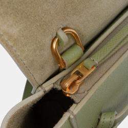 Pre Owned Celine Green Pico Grained Calfskin Belt Bag