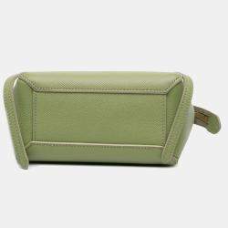 Pre Owned Celine Green Pico Grained Calfskin Belt Bag