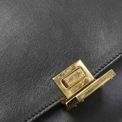 Pre Owned Celine Tricolor Leather and Canvas Medium Trapeze Top Handle Bag