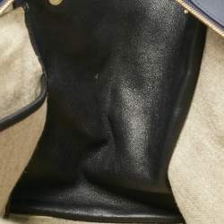 Pre Owned Celine Tricolor Leather and Canvas Medium Trapeze Top Handle Bag