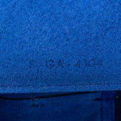 Pre Owned Celine Black Blue Mini Bicolor Grained Calfskin Belt Bag