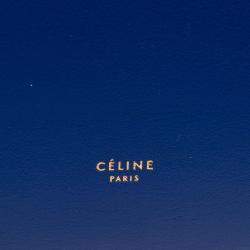 Pre Owned Celine Black Blue Mini Bicolor Grained Calfskin Belt Bag