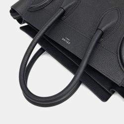 Pre Owned Celine Black Leather Luggage Tote