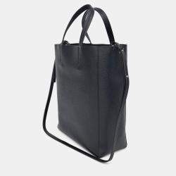 Pre Owned Celine Black Leather Small Vertical Cabas Bag