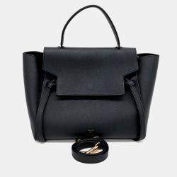 Pre Owned Celine Black Leather belt bag mini