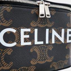 Pre Owned Celine Black Brown Canvas and Leather Triumph Mini Box Bag