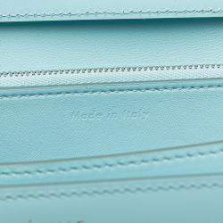 Pre Owned Celine Blue Medium Calfskin Classic Box