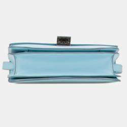 Pre Owned Celine Blue Medium Calfskin Classic Box