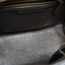 Pre Owned Celine Tricolor Leather and Nubuck Micro Luggage Tote