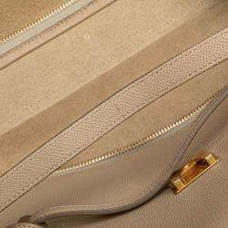 Pre Owned حقيبة حزام سيلين جلد عجل محبب صغيرة بيج