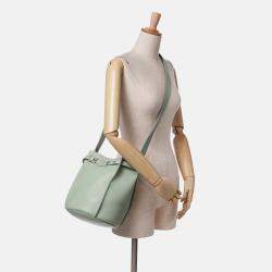 Pre Owned Celine Green Leather Big Bag Bucket Crossbody