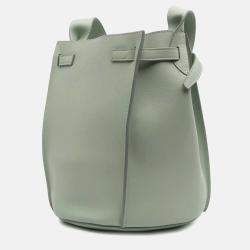 Pre Owned Celine Green Leather Big Bag Bucket Crossbody