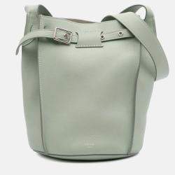 Pre Owned Celine Green Leather Big Bag Bucket Crossbody
