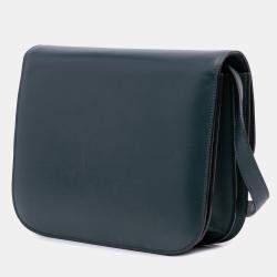 Pre Owned Celine Green Medium Calfskin Classic Box