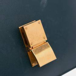 Pre Owned Celine Green Medium Calfskin Classic Box