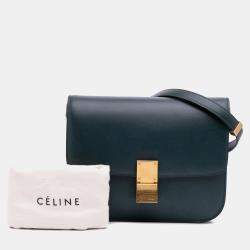 Pre Owned Celine Green Medium Calfskin Classic Box