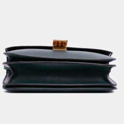 Pre Owned Celine Green Medium Calfskin Classic Box