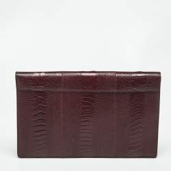 Pre Owned حقيبة كلتش سيلين دايموند من جلد وجلد ثعبان كوبرا ثلاثي الألوان