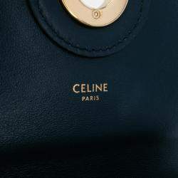 Pre Owned Celine Beige Brown Canvas Sulky Clutch With Chain