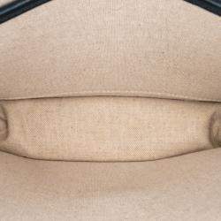 Pre Owned Celine Beige Brown Canvas Sulky Clutch With Chain
