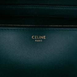 Pre Owned Celine Green Medium Calfskin Classic Box
