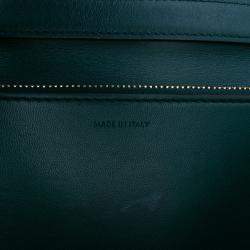 Pre Owned Celine Green Medium Calfskin Classic Box
