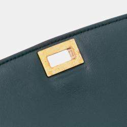 Pre Owned Celine Green Medium Calfskin Classic Box