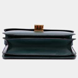 Pre Owned Celine Green Medium Calfskin Classic Box